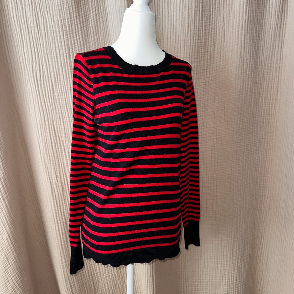 Express black and red striped sweater